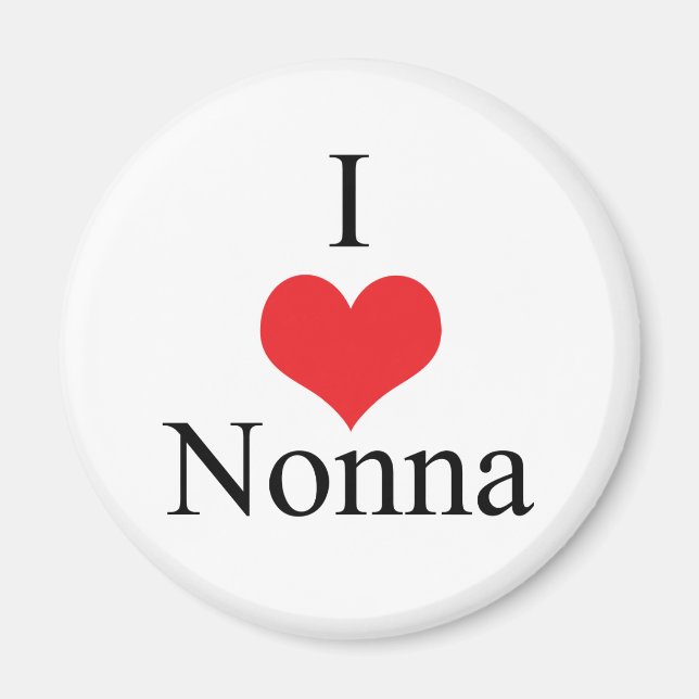 I Love (Heart) Nonna Magnet (Front)