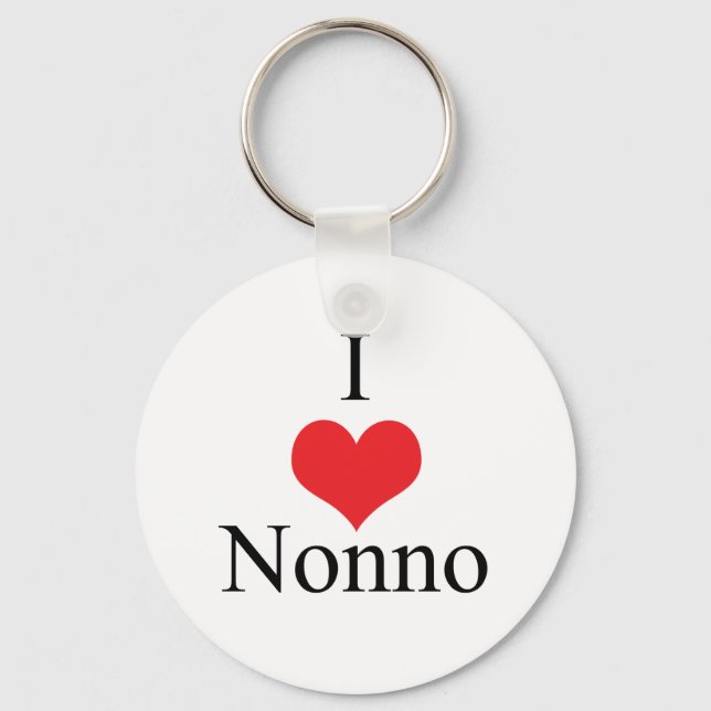 I Love (Heart) Nonno Key Ring (Front)