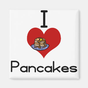 I love-heart pancakes magnet