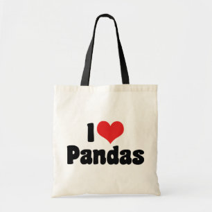 I Love Heart Pandas - Panda Lover Tote Bag