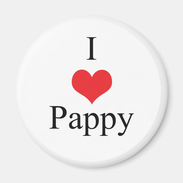 I Love (Heart) Pappy Magnet (Front)
