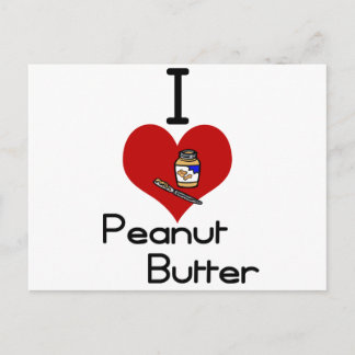 I love-heart peanut butter postcard
