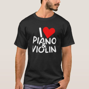 I Love Heart Piano T-Shirt