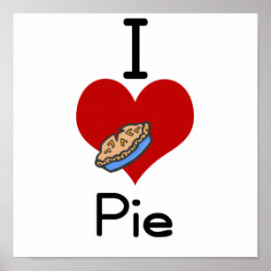 I love-heart pie poster
