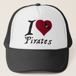 I Love (Heart) Pirates Trucker Hat