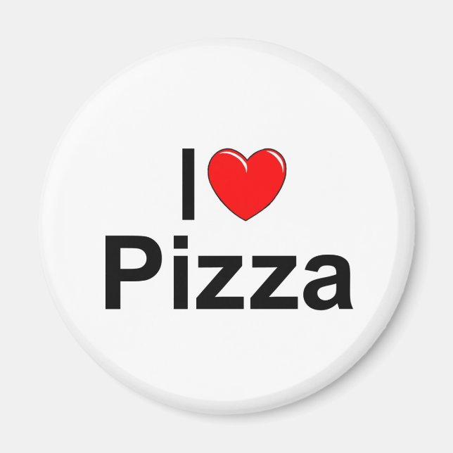 I Love (Heart) Pizza Magnet (Front)