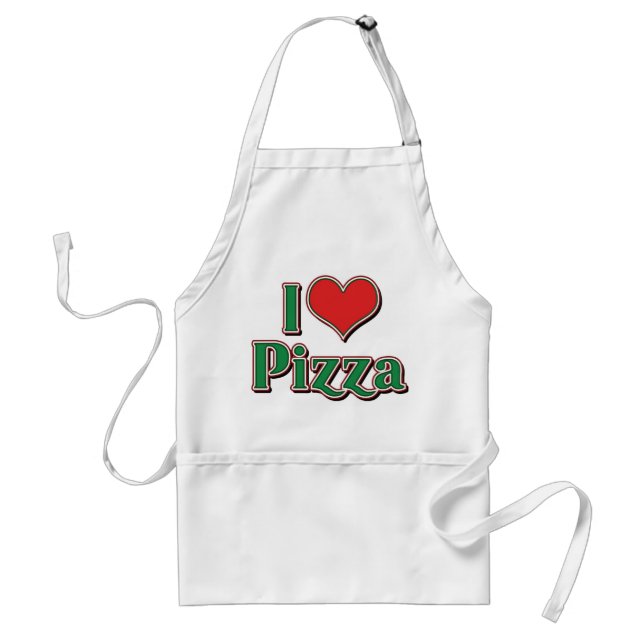 I Love Heart Pizza Standard Apron (Front)