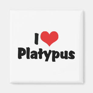 I Love Heart Platypus Magnet
