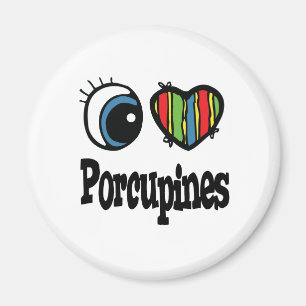 I Love (Heart) Porcupines Magnet