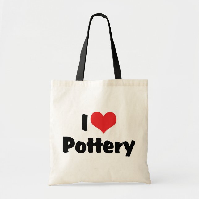 I Love Heart Pottery - Clay Lover Tote Bag (Front)