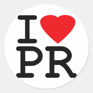 I Love Heart Puerto Rico Classic Round Sticker