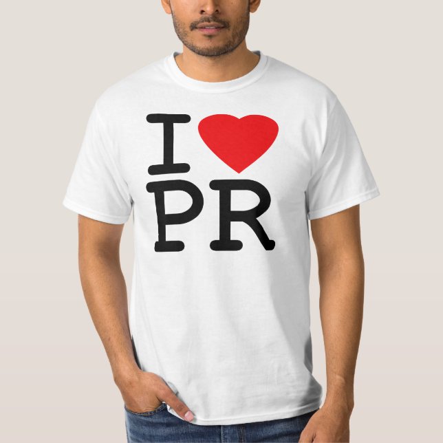I Love Heart Puerto Rico T-Shirt (Front)