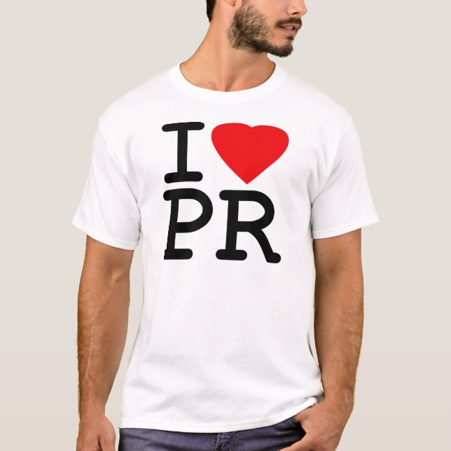 I Love Heart Puerto Rico T-Shirt (Front)