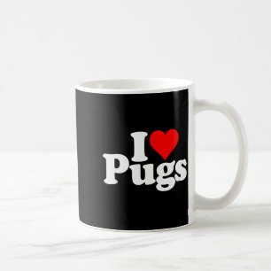 I Love Heart Pugs Pug Dog Canine Coffee Mug