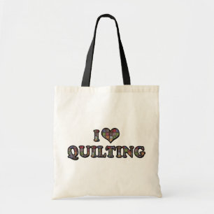 I Love Heart Quilting - Sewing Quilter Tote Bag