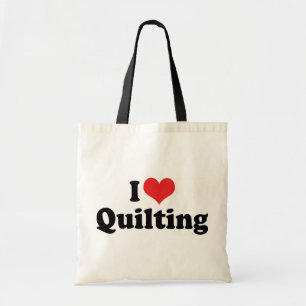 I Love Heart Quilting - Sewing Quilter Tote Bag