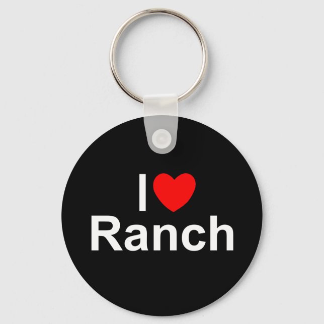 I Love (Heart) Ranch Key Ring (Front)