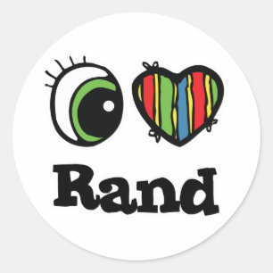 I Love (Heart) Rand Classic Round Sticker