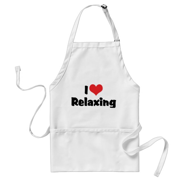 I Love Heart Relaxing Standard Apron (Front)