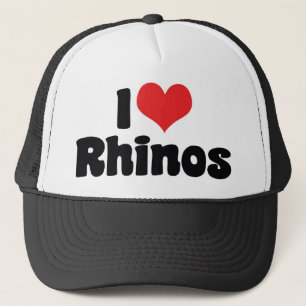 I Love Heart Rhinos - Rhinoceros Lover Trucker Hat