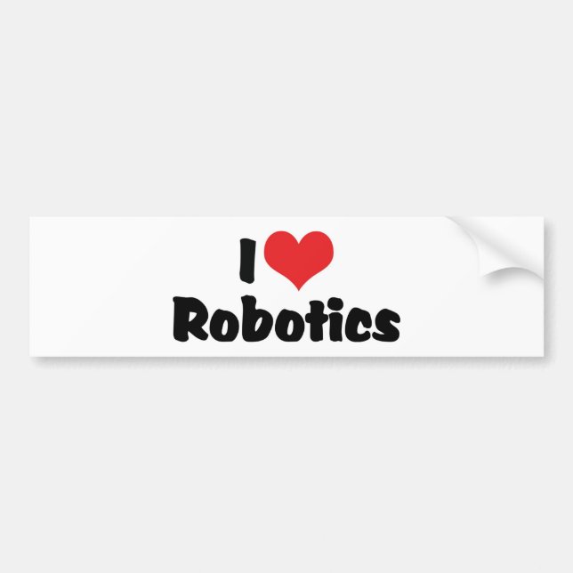 I Love Heart Robotics - Robot Lover Bumper Sticker (Front)