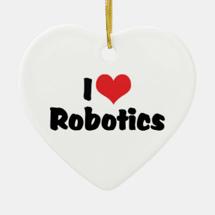 I Love Heart Robotics - Robot Lover Ceramic Tree Decoration
