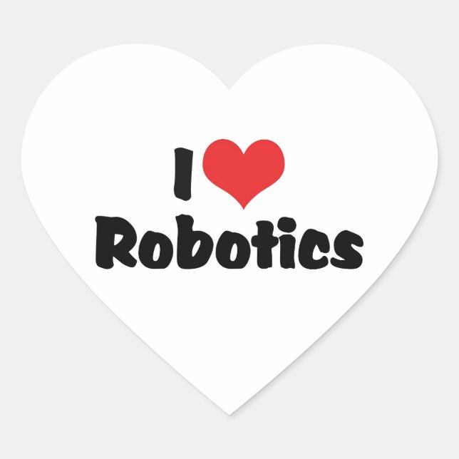 I Love Heart Robotics - Robot Lover Sticker (Front)