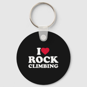 I Love Heart Rock Climbing Lover Climber Boulderin Key Ring