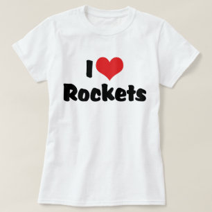 I Love Heart Rockets - Space Exploration T-Shirt