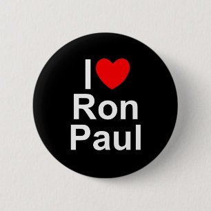 I Love (Heart) Ron Paul 6 Cm Round Badge