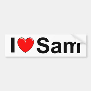 I Love (Heart) Sam Bumper Sticker