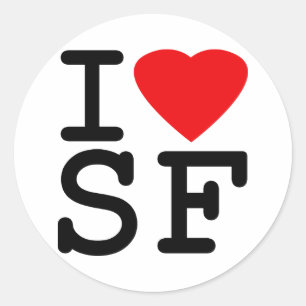 I Love Heart San Francisco Classic Round Sticker