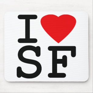 I Love Heart San Francisco Mouse Mat