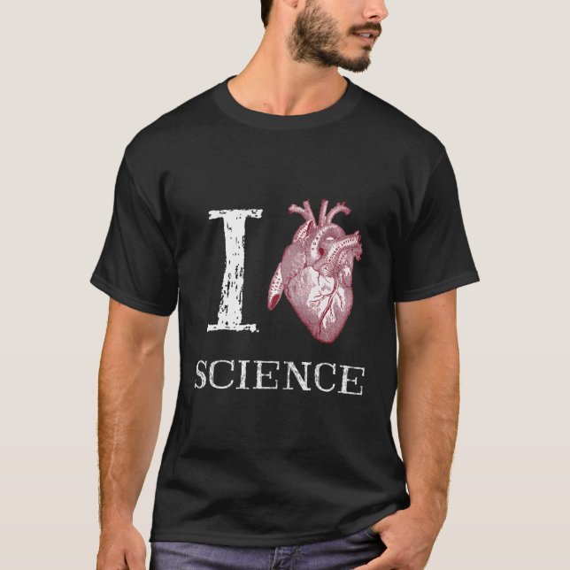 I Love Heart Science Heart Anatomy Graphic T-Shirt (Front)