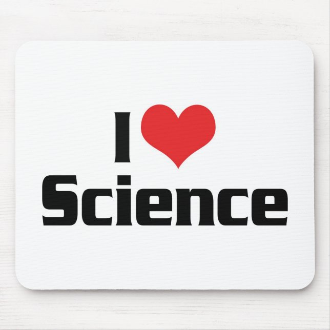 I Love Heart Science Mouse Mat (Front)