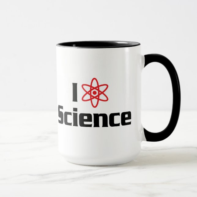 I Love Heart Science - Nuclear Physics Scientist Mug (Right)