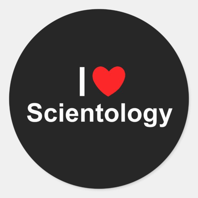 I Love (Heart) Scientology Classic Round Sticker (Front)