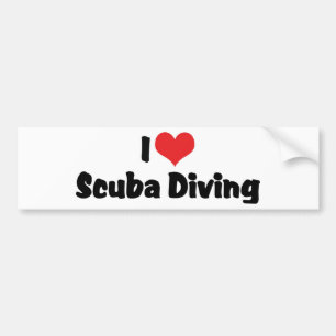 I Love heart Scuba Diving - Ocean Deap Sea Lover Bumper Sticker