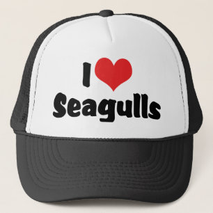 I Love Heart Seagulls - Bird Lover Trucker Hat