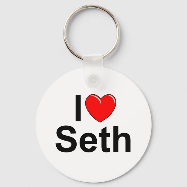 I Love (Heart) Seth Key Ring (Front)