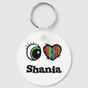 I Love (Heart) Shania Key Ring
