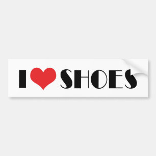 I Love Heart Shoes - Fashion Shoe Lover Bumper Sticker