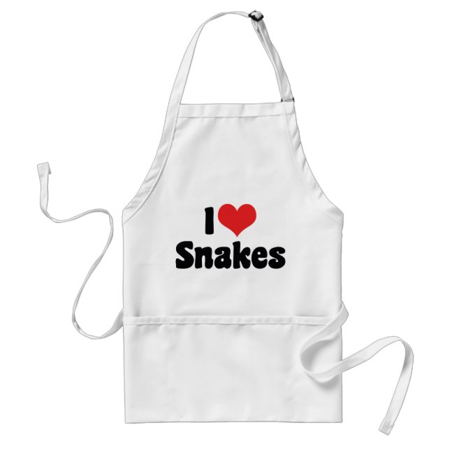 I Love Heart Snakes Standard Apron (Front)