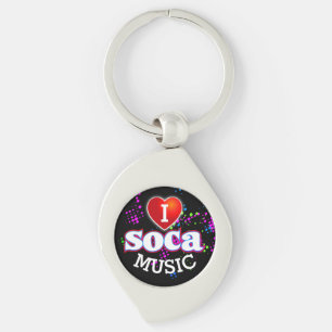 I Love (Heart) SOCA Music Key Ring