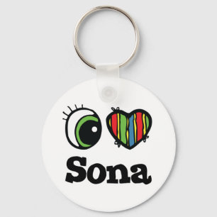 I Love (Heart) Sona Key Ring