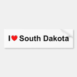 I Love (Heart) South Dakota Bumper Sticker