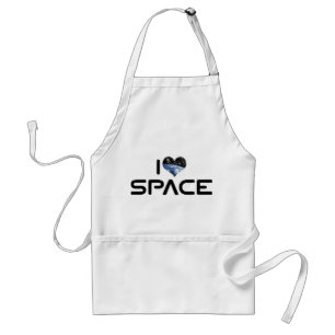 I Love Heart Space - Outer Space Astronomy Lover Standard Apron