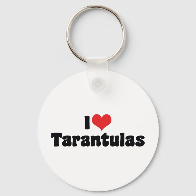 I Love Heart Spiders Key Ring (Front)