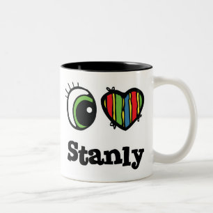 I Love (Heart) Stanly Two-Tone Coffee Mug
