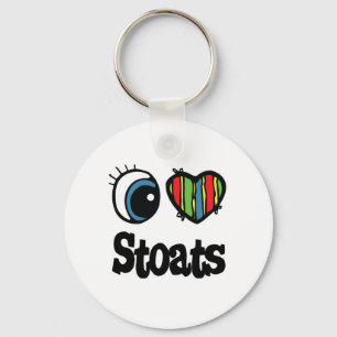 I Love (Heart) Stoats Key Ring